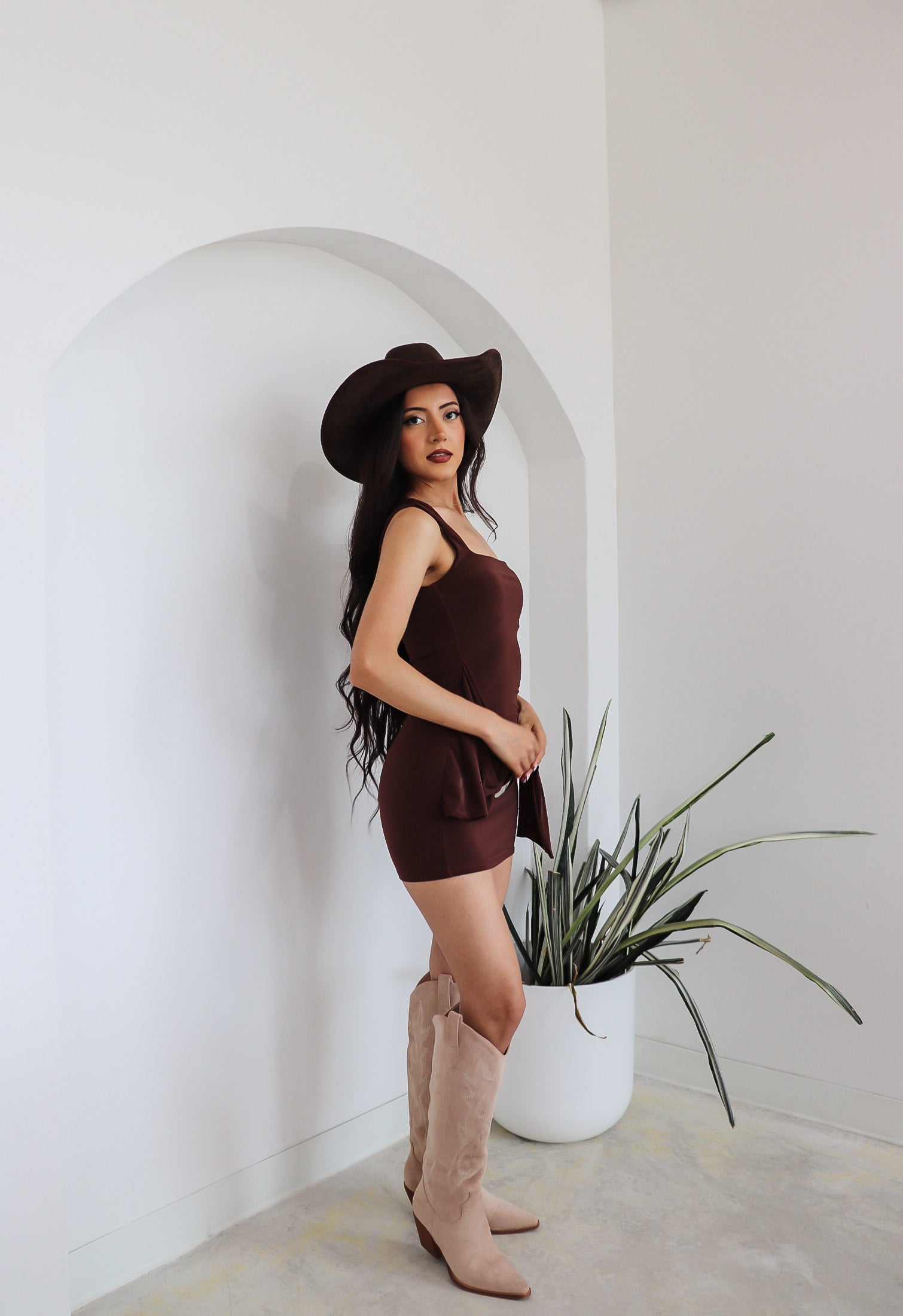 Buckle Up mini dress