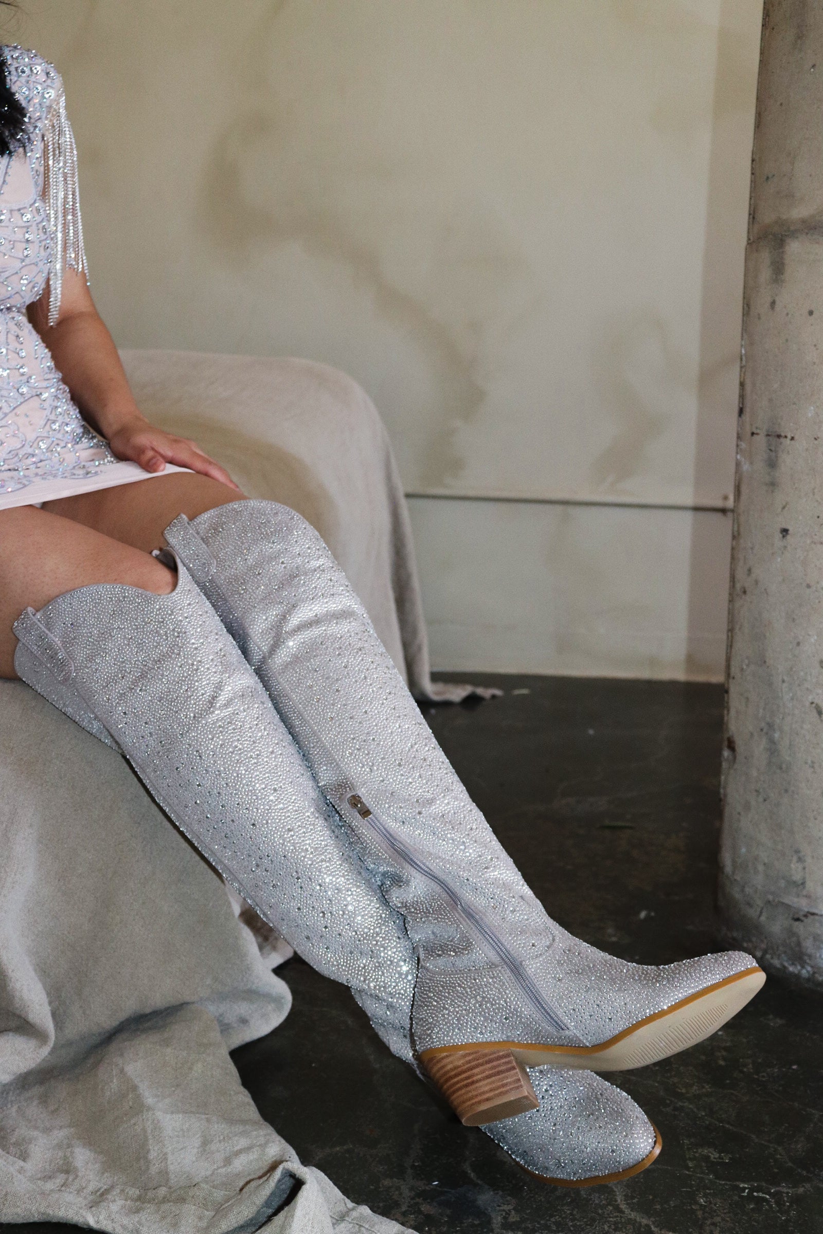 Stoney rhinestone boots