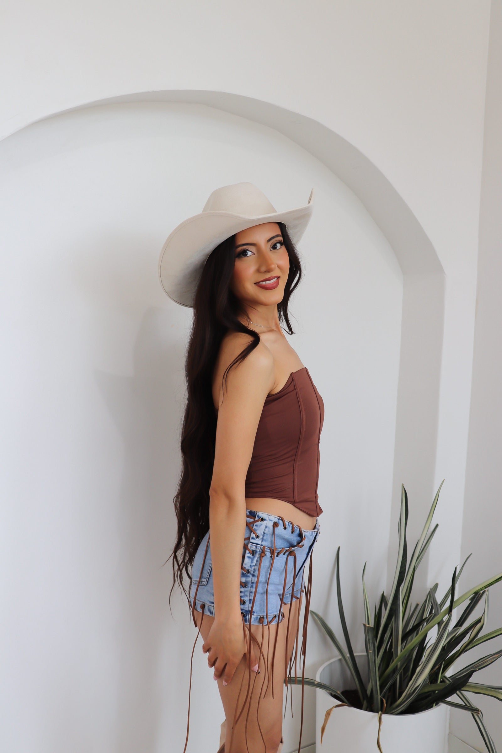 Take me to Texas fringe shorts