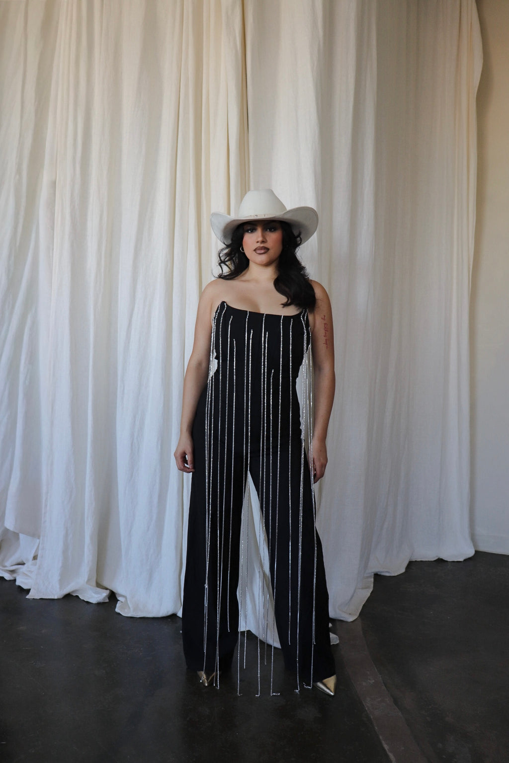 Delta rhinestone jumpsuit