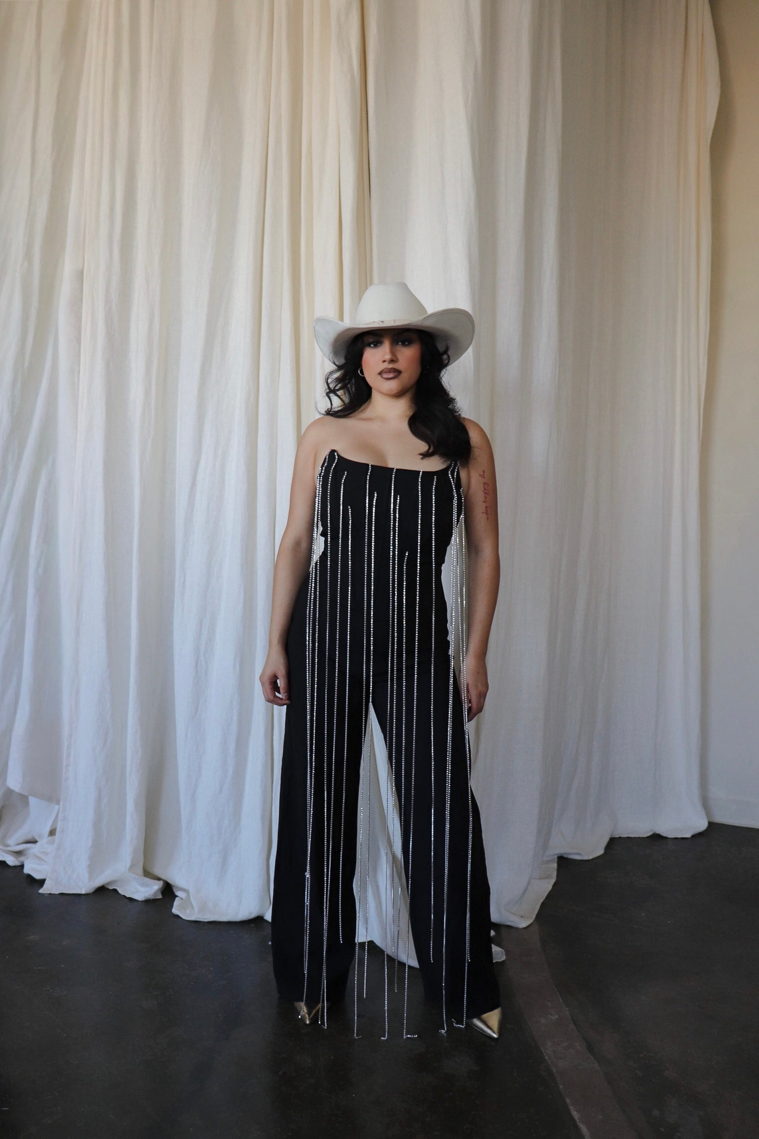 Delta rhinestone jumpsuit